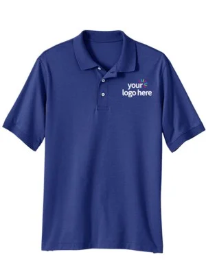 Short Sleeve Cotton Polo T-Shirt Blue Short Sleeve Cotton Polo T-Shirt Blue